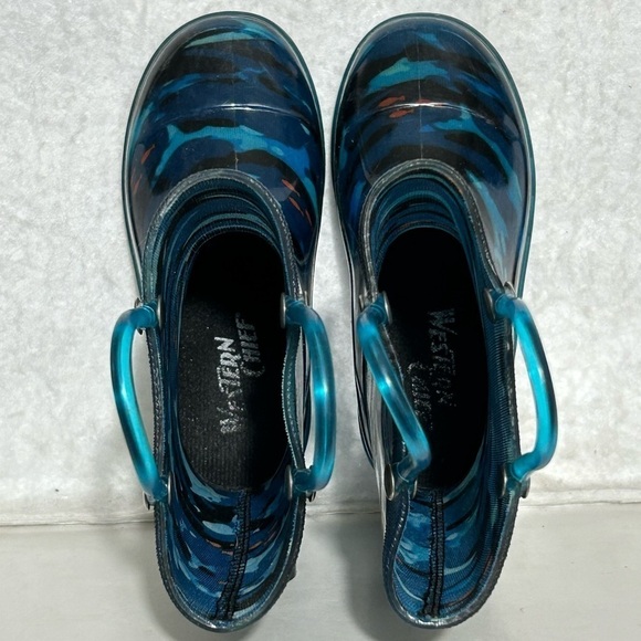 Western Chief Little Kids Camo Shark Waterproof w/Lights Rain Boots SZ US 9 - Picture 5 of 11